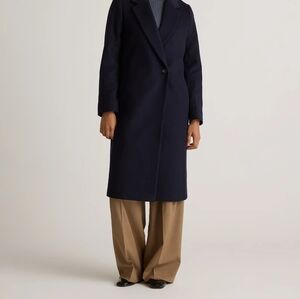 Quince BLACK Women's Coat Italian  Wool